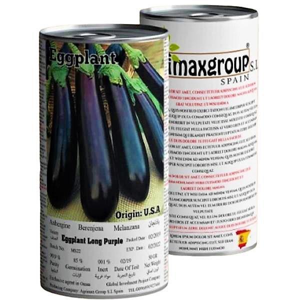 Eggplant Long Purple Seeds Tin