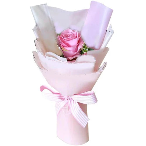 Fresh Pink Roses and Bouquet