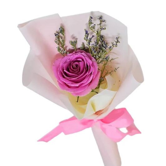 Fresh Pink Roses and Bouquet