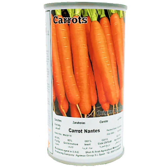 Carrots Nantes Seeds Tin