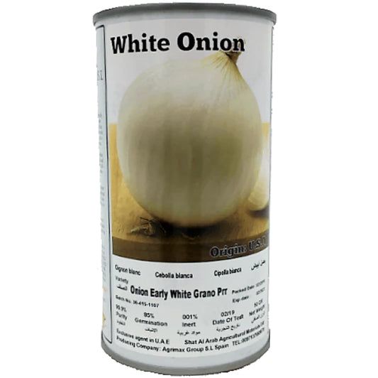 Onion Early White Grano Prr Seeds Tin