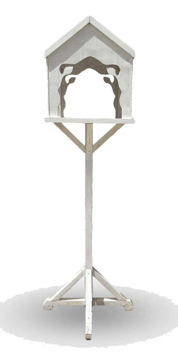 Handmade Art White Bird Feeder