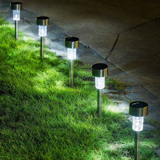 Weatherproof Energy Saving Solar Path Outdoor Garden LED Light White per Piece