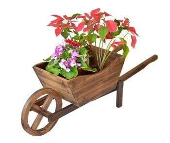 Handmade Wheel Braw Planter
