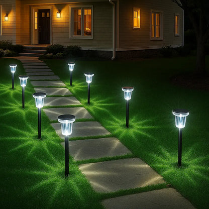 Weatherproof Energy Saving Solar Path Outdoor Garden LED Light White per Piece