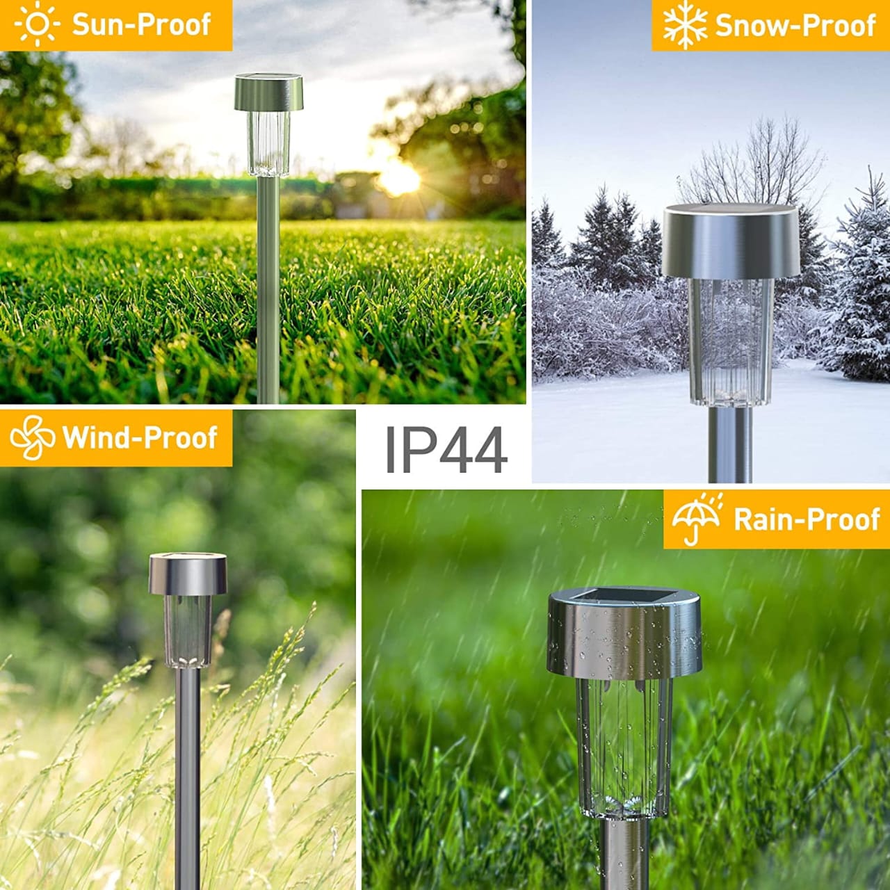 Weatherproof Energy Saving Solar Path Outdoor Garden LED Light White per Piece