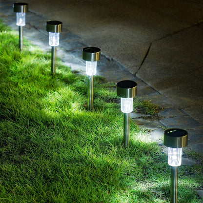 Weatherproof Energy Saving Solar Path Outdoor Garden LED Light White per Piece
